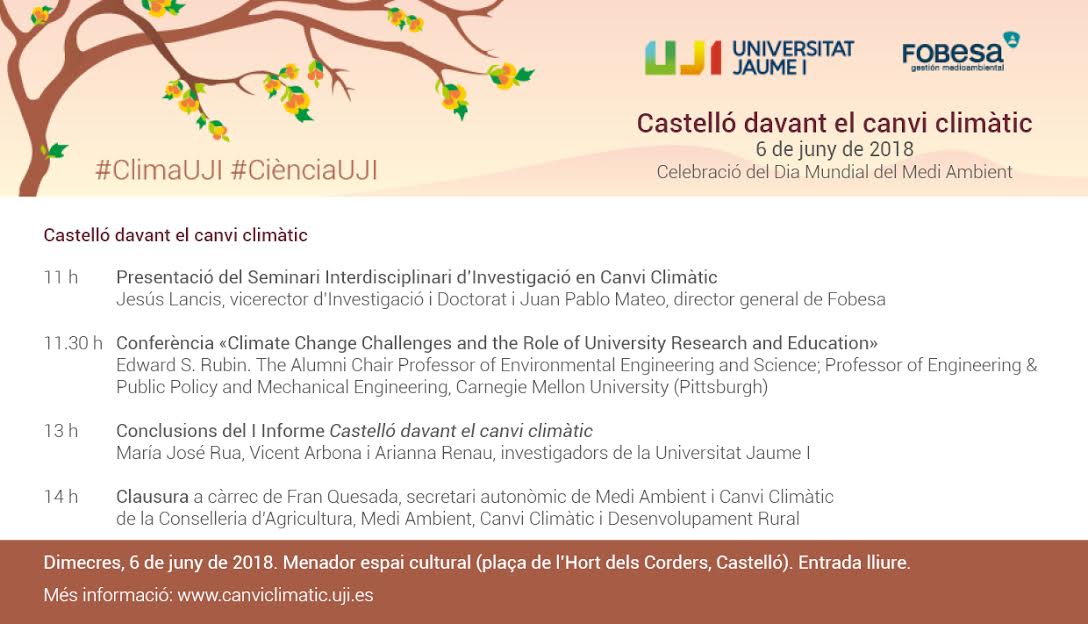 L’UJI i Fobesa presenten el I informe Castelló davant el canvi climàtic en una jornada a Menador