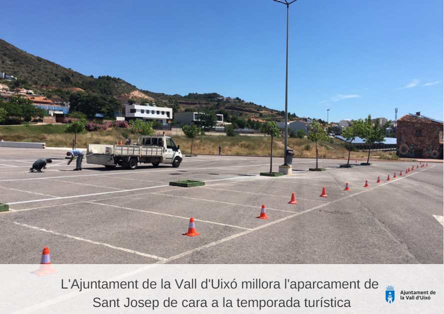 L’Ajuntament de la Vall d´uixó millora l´aparcament de Sant Josep de cara a la temporada turística