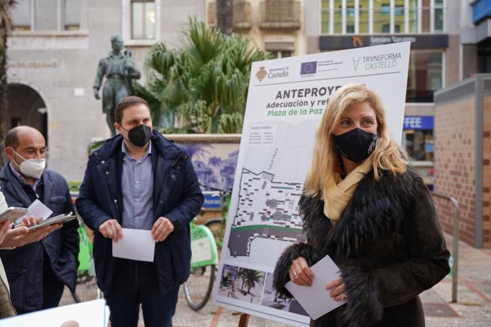 Castelló inicia les obres per a transformar la plaça de la Pau en un espai més per als vianants i accessible