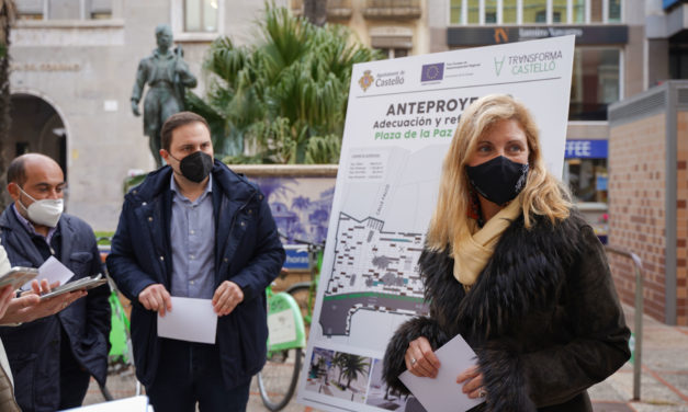 Castelló inicia les obres per a transformar la Plaça de la Pau en un espai més per als vianants i accesible