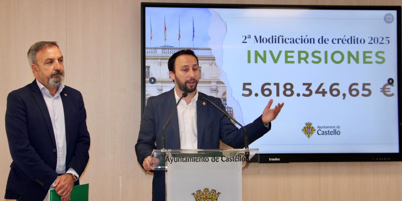 El govern municipal suma més de 5,6 milions d´euros per a inversions a través d´una nova modificació de crédit