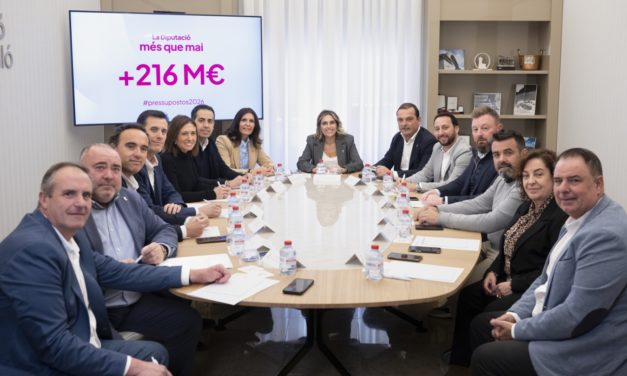 La Diputació aprovarà el 2 de desembre més de 216 milions d’euros per al Pressupost 2026